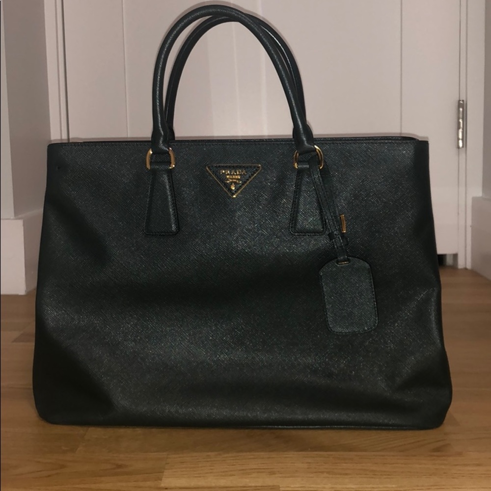 Dark green Prada bag